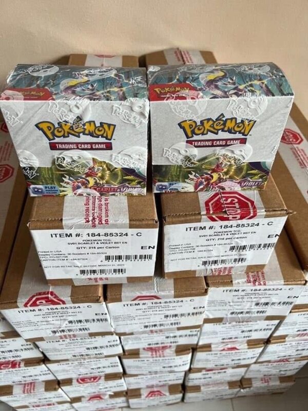 Pokémon card pallets for sale – 15 factory-sealed mixed boxes ready for resale
